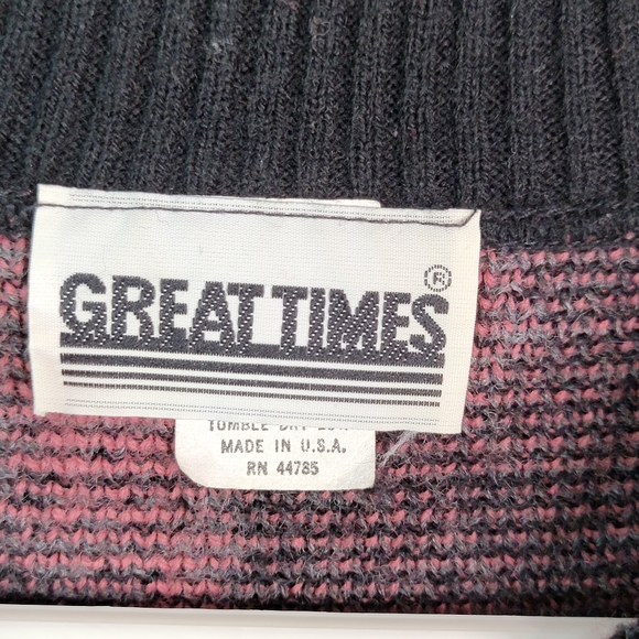 Great Times Vintage Made in USA Floral Mock Turtle Neck Sweater Women's Unsized - Picture 11 of 14